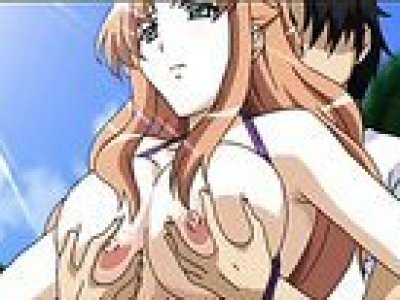 Beautiful big tits hentai girl fucked on a beach