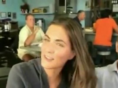 Cafe Waitress Interrupts Public Blowjob