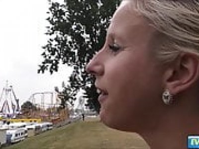 EVA ENGEL: Public Creampie with stranger on a Fun Fair