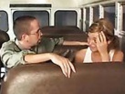 Having sex with a schoolgirl on the bus