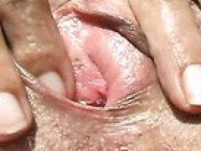 Close up of hairy mature pussy fingered