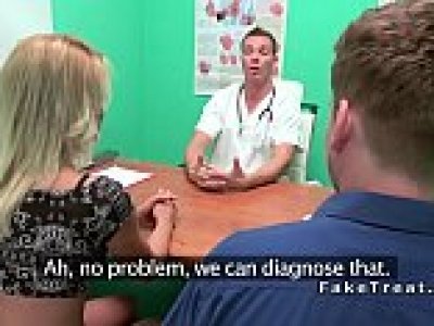 Blonde cheating bf with doctor   HD