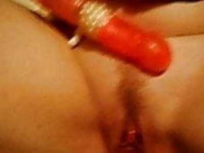 Fucking kris with a vibrator and my cock