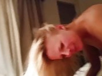 Amateur blonde mature sucking cock and gets fucked