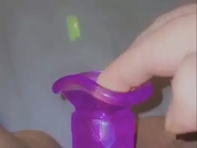 Putting my purple dildo deep inside my hungry pussy
