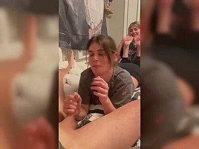 best friend gives bf a handjob