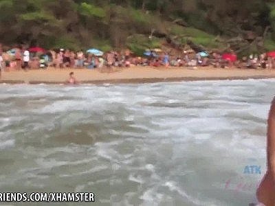 Sexy small tittted girlfriend Demi Lopez vacation ATK