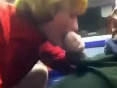Bbc blowjob in train