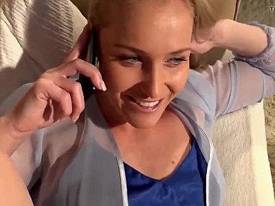 Horny MILF Gets Creampie From Boss While Phone Talking
