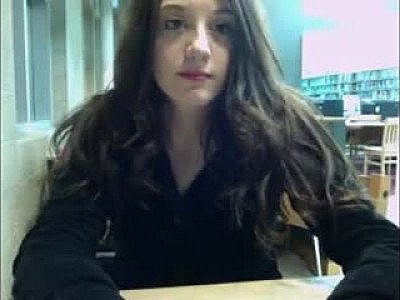 Girl Masturbates Behind Unsuspecting Guy At The Library