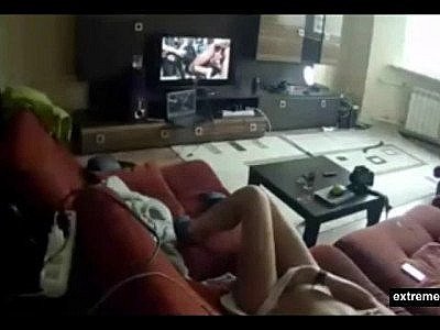 My stepsister loves watching lesbian porn