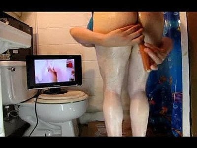 Boyfriend buries meat deep up his tight butthole.