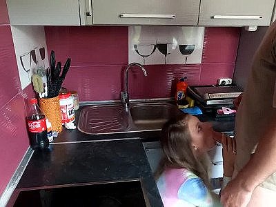 wife in underwear fucked in the kitchen