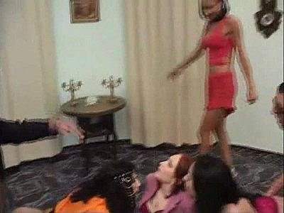 European orgy with lots of hot pissing action