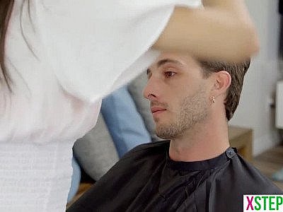 My teen stepsister needed to cut my hair for her school