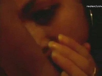 Splashing her face with cum