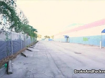 Busty teen loves me on public street