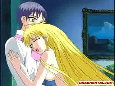 Hentai slave sucking bigcock and intense poking
