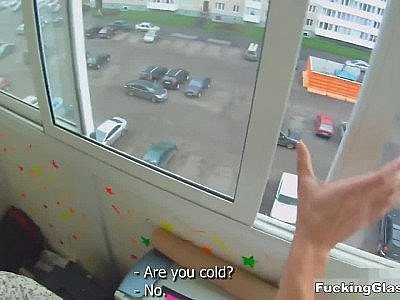 Teeny fucked on a balcony HD