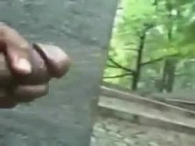 Girl breaths and stop for dick flash