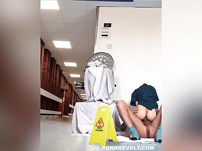 BUSTED! Hot Young Nurse, fucked in PUBLIC HOSPITAL