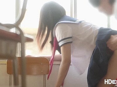 Asian babe Maria a school exhibitionist