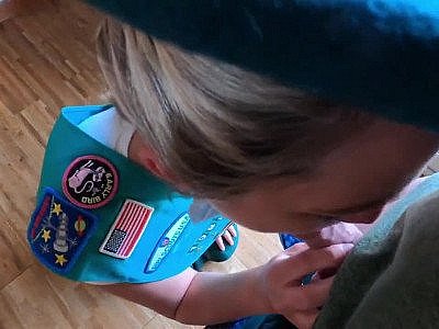 Teen Girl Scout gets Creampie Surprise from Older Man