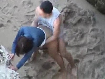 Arab girl get fucked outside