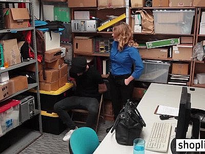 Naughty blonde MILF busted perverted guy with big cock