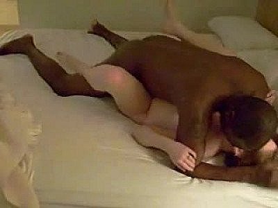 Black Cock Cumming Inside White pussy