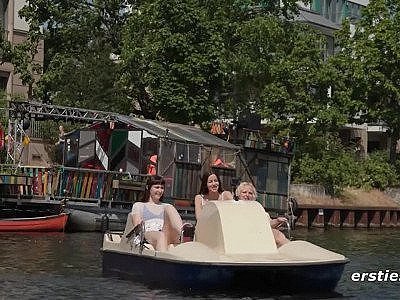 3 Lesbians Do Spicy Things in Public