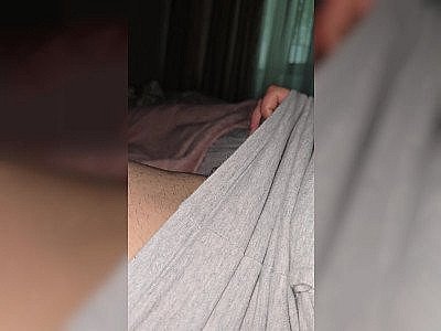Step mom pulled out step son dick from his panties handjob his dick