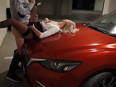 Horny Secretary Fucked In Public Garage