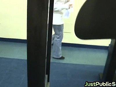 Public amateur gym babe with big boobs POV fucked in closeup