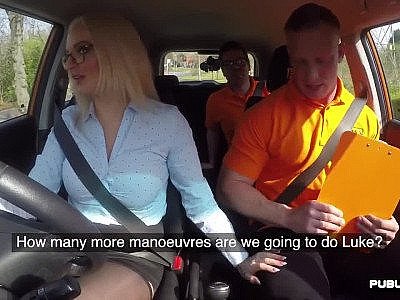 Sex loving bigtitted MILF fucked by car instructor in POV