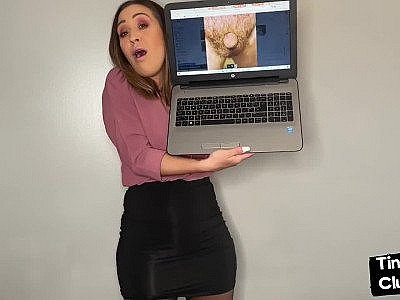 Femdom solo babe talks dirty about small cocks