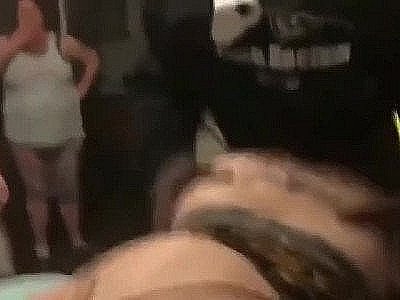 Four snowbunnies vs one black bull