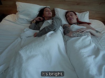 Step Stepmom and Step Stepsister Share Bed with Step Stepson in Wild Hotel Fuck 